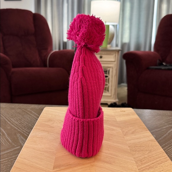 Barbie Fuchsia Knit Hat with Pom-Pom - Picture 5 of 6